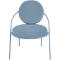 Fauteuil Saturne Meet by Paperflow - 1 place - avec accoudoirs - l. 700 x P 730 x H 880 mm - tube d'acier bleu - similicuir bleu