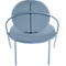 Fauteuil Saturne Meet by Paperflow - 1 place - avec accoudoirs - l. 700 x P 730 x H 880 mm - tube d'acier bleu - similicuir bleu