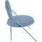 Fauteuil Saturne Meet by Paperflow - 1 place - avec accoudoirs - l. 700 x P 730 x H 880 mm - tube d'acier bleu - similicuir bleu