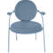 Fauteuil Saturne Meet by Paperflow - 1 place - avec accoudoirs - l. 700 x P 730 x H 880 mm - tube d'acier bleu- similicuir bleu