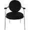 Fauteuil Saturne Meet by Paperflow - 1 place - avec accoudoirs - l. 700 x P 730 x H 880 mm - tube d'acier noir