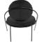 Fauteuil Saturne Meet by Paperflow - 1 place - avec accoudoirs - l. 700 x P 730 x H 880 mm - tube d'acier noir - similicuir noir
