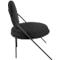 Fauteuil Saturne Meet by Paperflow - 1 place - avec accoudoirs - l. 700 x P 730 x H 880 mm - tube d'acier noir - similicuir noir