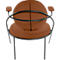 Fauteuil Saturne Meet by Paperflow - 1 place - avec accoudoirs - l. 700 x P 730 x H 880 mm - tube d'acier noir - similicuir rouille
