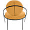 Fauteuil Saturne Meet by Paperflow - 1 place - avec accoudoirs - l. 700 x P 730 x H 880 mm - tube d'acier noir - similicuir safran
