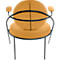 Fauteuil Saturne Meet by Paperflow - 1 place - avec accoudoirs - l. 700 x P 730 x H 880 mm - tube d'acier noir - similicuir safran