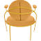 Fauteuil Saturne Meet by Paperflow - 1 place - avec accoudoirs - l. 700 x P 730 x H 880 mm - tube d'acier safran - similicuir safran