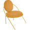 Fauteuil Saturne Meet by Paperflow - 1 place - sans accoudoirs - l. 700 x P 730 x H 880 mm - tube d'acier safran - similicuir safran