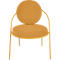 Fauteuil Saturne Meet by Paperflow - 1 place - sans accoudoirs - l. 700 x P 730 x H 880 mm - tube d'acier safran - similicuir safran