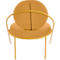 Fauteuil Saturne Meet by Paperflow - 1 place - sans accoudoirs - l. 700 x P 730 x H 880 mm - tube d'acier safran - similicuir safran