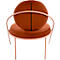 Fauteuil Saturne Meet by Paperflow - 1 zits - B 700 x D 730 x H 880 mm - stalen buis roze - fluweel oxido