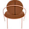 Fauteuil Saturne Meet by Paperflow - 1 zits - B 700 x D 730 x H 880 mm - stalen buis roze - kunstleer roest