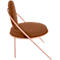 Fauteuil Saturne Meet by Paperflow - 1 zits - B 700 x D 730 x H 880 mm - stalen buis roze - kunstleer roest