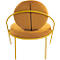 Fauteuil Saturne Meet by Paperflow - 1 zits - B 700 x D 730 x H 880 mm - stalen buis safran - fluweel safran