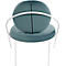 Fauteuil Saturne Meet by Paperflow - 1 zits - B 700 x D 730 x H 880 mm - stalen buis wit - fluweel blauw