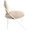 Fauteuil Saturne Meet by Paperflow - 1 zits - B 700 x D 730 x H 880 mm - stalen buis wit - fluweel ivoor