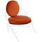 Fauteuil Saturne Meet by Paperflow - 1 zits - B 700 x D 730 x H 880 mm - stalen buis wit - fluweel oxido