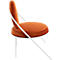 Fauteuil Saturne Meet by Paperflow - 1 zits - B 700 x D 730 x H 880 mm - stalen buis wit - fluweel oxido