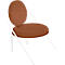 Fauteuil Saturne Meet by Paperflow - 1 zits - B 700 x D 730 x H 880 mm - stalen buis wit - kunstleer roest