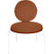 Fauteuil Saturne Meet by Paperflow - 1 zits - B 700 x D 730 x H 880 mm - stalen buis wit - kunstleer roest