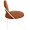 Fauteuil Saturne Meet by Paperflow - 1 zits - B 700 x D 730 x H 880 mm - stalen buis wit - kunstleer roest