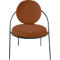 Fauteuil Saturne Meet by Paperflow - 1 zits - B 700 x D 730 x H 880 mm - stalen buis zwart - kunstleer roest