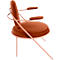 Fauteuil Saturne Meet by Paperflow - 1 zits - met armleuningen - B 700 x D 730 x H 880 mm - stalen buis roze - fluweel roest