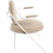 Fauteuil Saturne Meet by Paperflow - 1 zits - met armleuningen - B 700 x D 730 x H 880 mm - stalen buis wit- fluweel ivoor