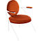 Fauteuil Saturne Meet by Paperflow - 1 zits - met armleuningen - B 700 x D 730 x H 880 mm - stalen buis wit - fluweel roest