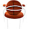 Fauteuil Saturne Meet by Paperflow - 1 zits - met armleuningen - B 700 x D 730 x H 880 mm - stalen buis wit - fluweel roest