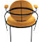 Fauteuil Saturne Meet by Paperflow - 1 zits - met armleuningen - B 700 x D 730 x H 880 mm - stalen buis zwart - fluweel saffraan