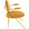 Fauteuil Saturne Meet by Paperflow - 1 zits - met armleuninigen - B 700 x D 730 x H 880 mm - stalen buis saffraan - fluweel saffraan