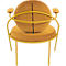 Fauteuil Saturne Meet by Paperflow - 1 zits - met armleuninigen - B 700 x D 730 x H 880 mm - stalen buis saffraan - fluweel saffraan