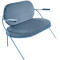 Fauteuil Saturne Meet by Paperflow - 2 places - avec accoudoirs - l. 1180 x P 730 x H 880 mm - tube d'acier bleu - similicuir bleu