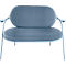 Fauteuil Saturne Meet by Paperflow - 2 zits - met armleuninigen - B 1180 x D 730 x H 880 mm - stalen buis blauw - kunstleer blauw - set van 2