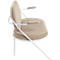 Fauteuil Saturne Meet by Paperflow - 2 zits - met armleuninigen - B 1180 x D 730 x H 880 mm - stalen buis wit - fluweel ivoor