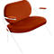 Fauteuil Saturne Meet by Paperflow - 2 zits - met armleuninigen - B 1180 x D 730 x H 880 mm - stalen buis wit - fluweel roest