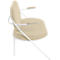 Fauteuil Saturne Meet by Paperflow - 2 zits - met armleuninigen - B 1180 x D 730 x H 880 mm - stalen buis wit - kunstleer ivoor - set van 2