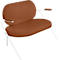 Fauteuil Saturne Meet by Paperflow - 2 zits - met armleuninigen - B 1180 x D 730 x H 880 mm - stalen buis wit - kunstleer roest - set van 2