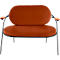 Fauteuil Saturne Meet by Paperflow - 2 zits - met armleuninigen - B 1180 x D 730 x H 880 mm - stalen buis zwart - fluweel roest