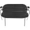 Fauteuil Saturne Meet by Paperflow - 2 zits - met armleuninigen - B 1180 x D 730 x H 880 mm - stalen buis zwart - kunstleer zwart - set van 2