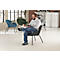 Fauteuil SMILE Paperflow - polyurethaanschuim - staal en polyester - zwart en antraciet