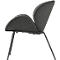 Fauteuil SMILE Paperflow - polyurethaanschuim - staal en polyester - zwart en antraciet