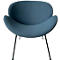 Fauteuil SMILE Paperflow - polyurethaanschuim - staal en polyester - zwart en blauw