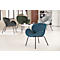 Fauteuil SMILE Paperflow - polyurethaanschuim - staal en polyester - zwart en blauw
