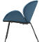 Fauteuil SMILE Paperflow - polyurethaanschuim - staal en polyester - zwart en blauw