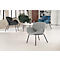 Fauteuil SMILE Paperflow - polyurethaanschuim - staal en polyester - zwart en grijs