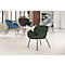 Fauteuil SMILE Paperflow - polyurethaanschuim - staal en polyester - zwart en groen