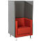 Fauteuil Wienea, stof rood