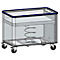 Federbodenwagen aus eloxiertem Aluminium, 380 l